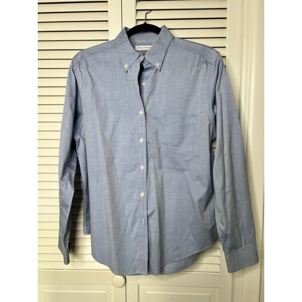 Brooks Brothers Womens Non-Iron Oxford Button Down 14 Blue Old Money Preppy